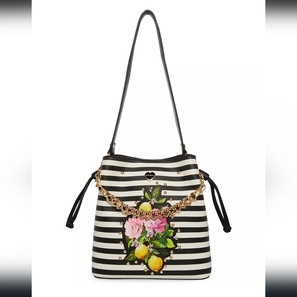 Betsey Johnson Buckets of Fun Bucket Bag EUC